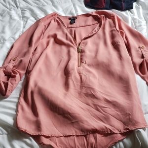 Half zip blouse